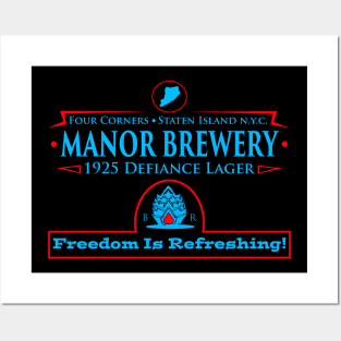 Manor Brewery Defiance Lager Posters and Art